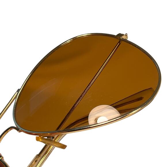 Ray-Ban RB3025 Light Brown Lense Gold Frame Classic Polarized Aviator Sunglasses - Picture 12 of 14